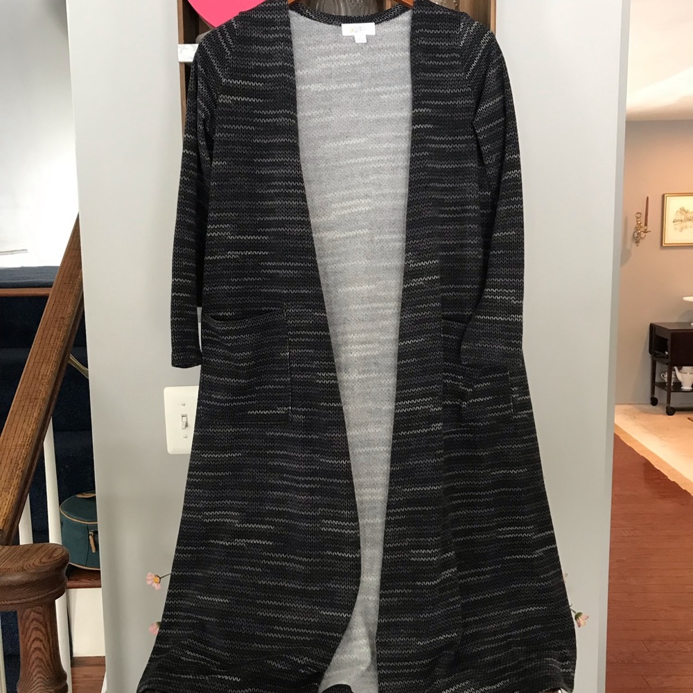 Lularoe Black white and gray chevron sarah